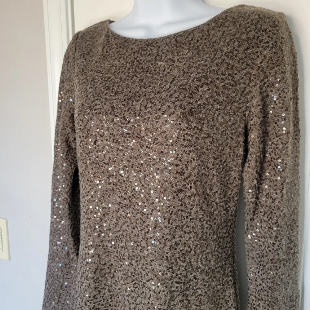 Alice And Olivia Nola Sequin Mesh Back Dress S - Picture 2 of 12